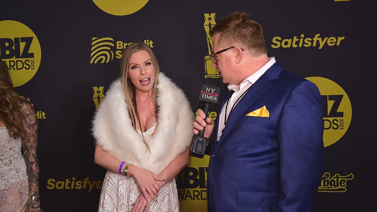 Britney Amber on the red carpet at the Xbiz Awards in Los Angeles CA