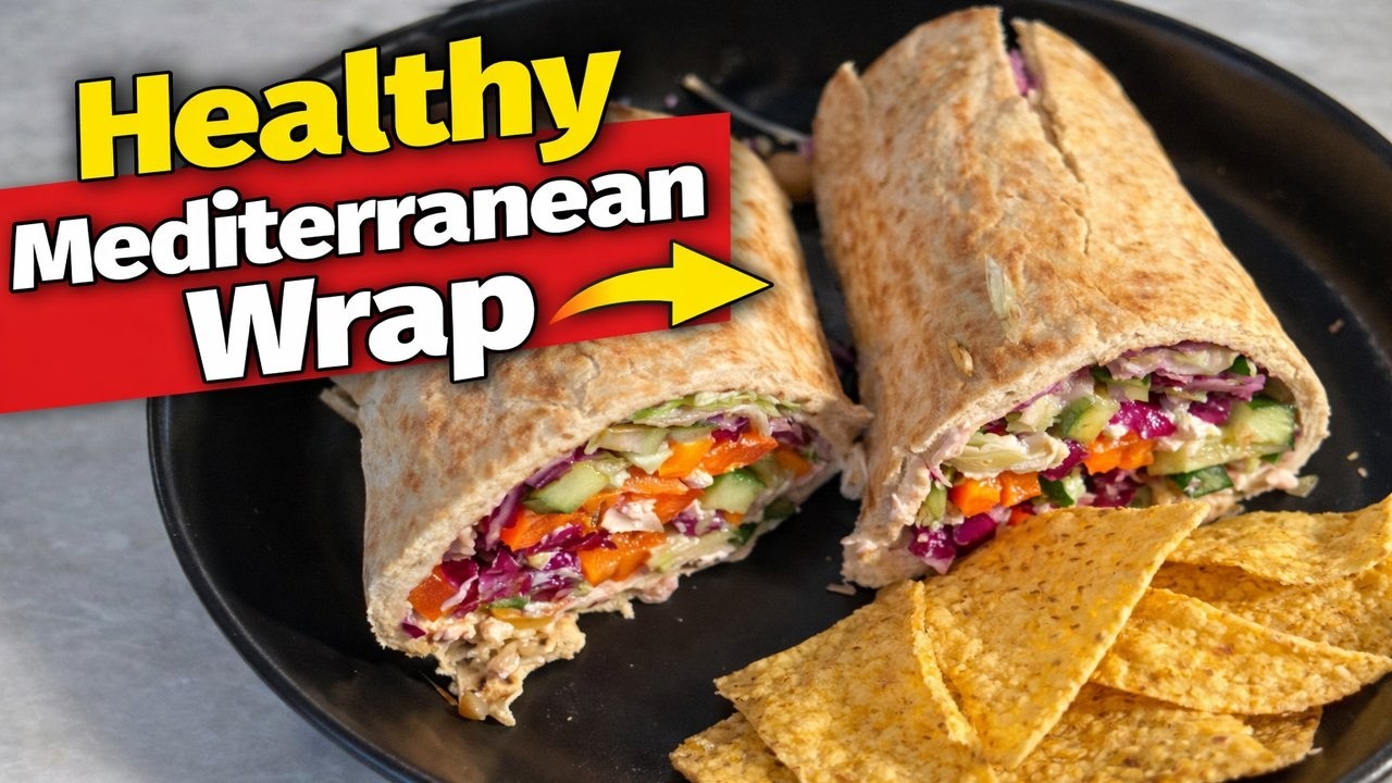 Healthy Mediterranean Wrap That Tastes Amazing | Easy 10-Minute Lunch
