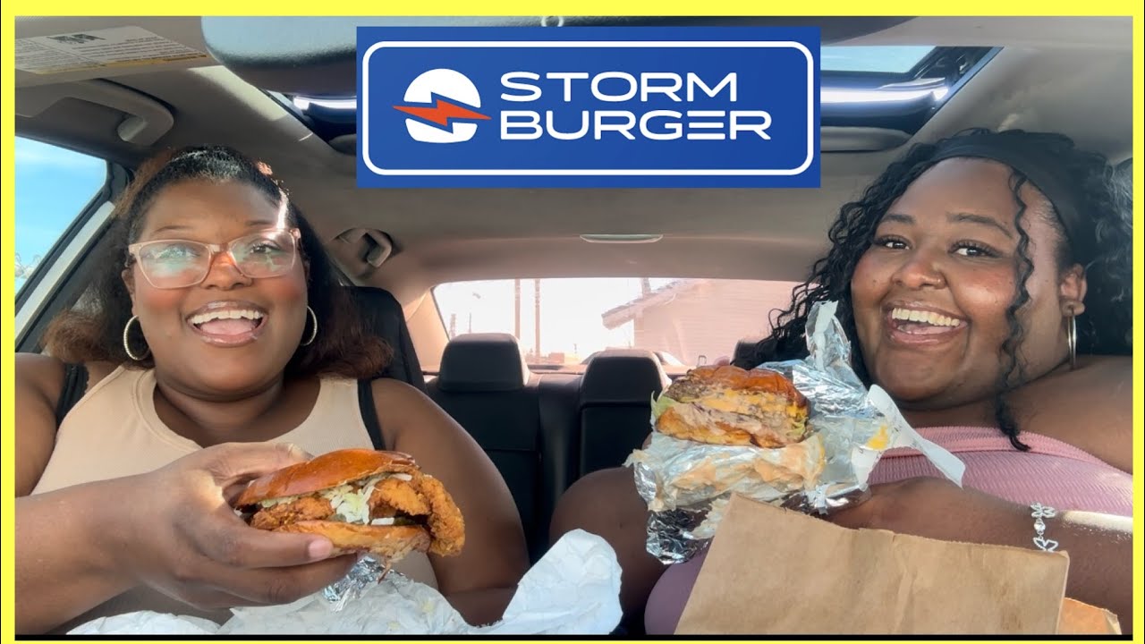 STORM BURGER MUKBANG🍔🍟//DeLexisEats