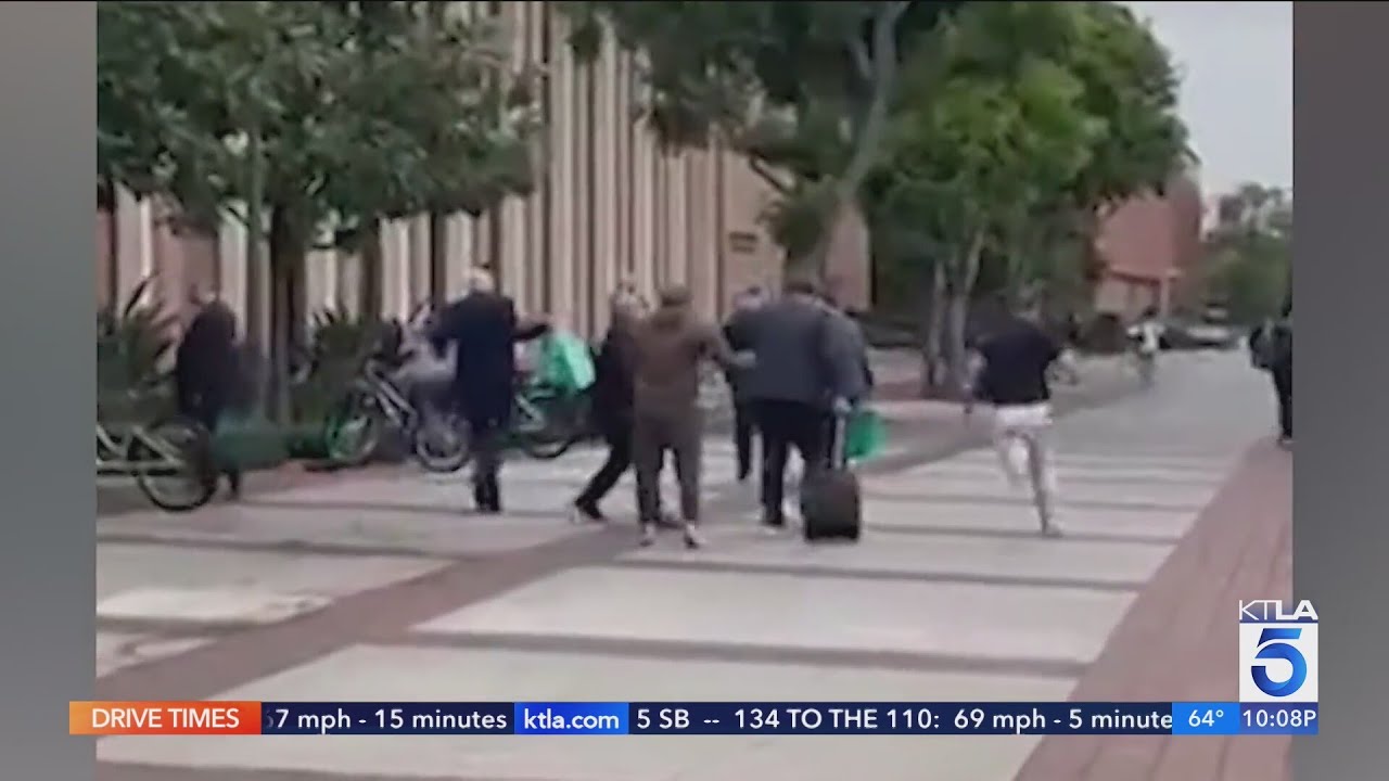 Protest at USC turns violent