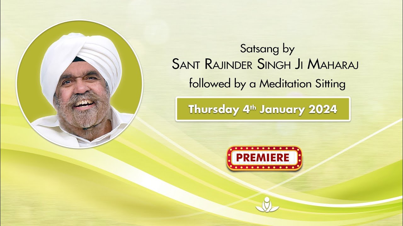 Satsang By Sant Rajinder Singh Ji Maharaj - Jan 04, 2024