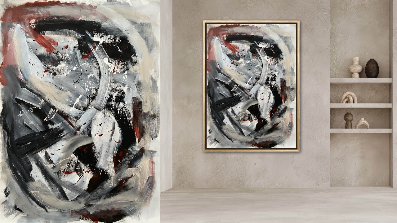 Abstrakte Acrylmalerei | Acrylmalerei | Abstract Acrylic Painting | Making of ... No 7 Inner chaos