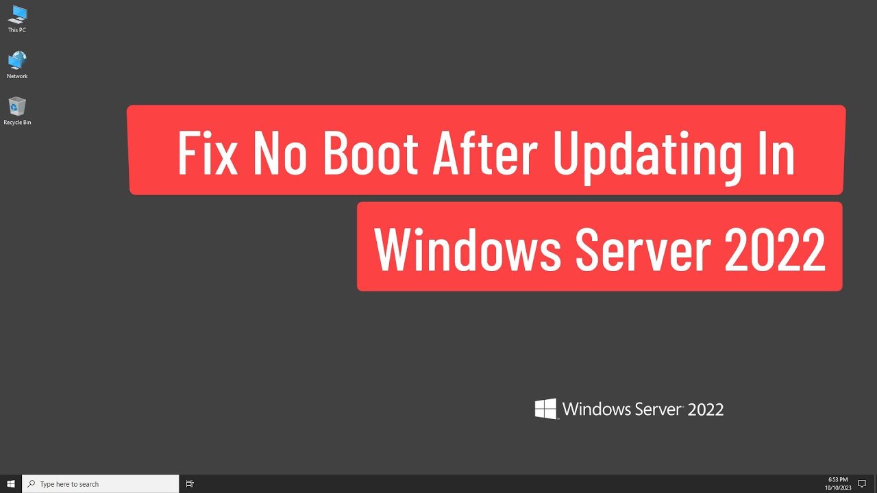 Исправление проблемы с загрузкой после обновления Windows Server 2022 | После обновления Server 2...
