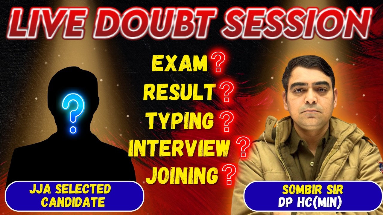 LIVE DOUNT SESSION | With JJA Selected Candidate | Sombir Sir | Grow Academy
