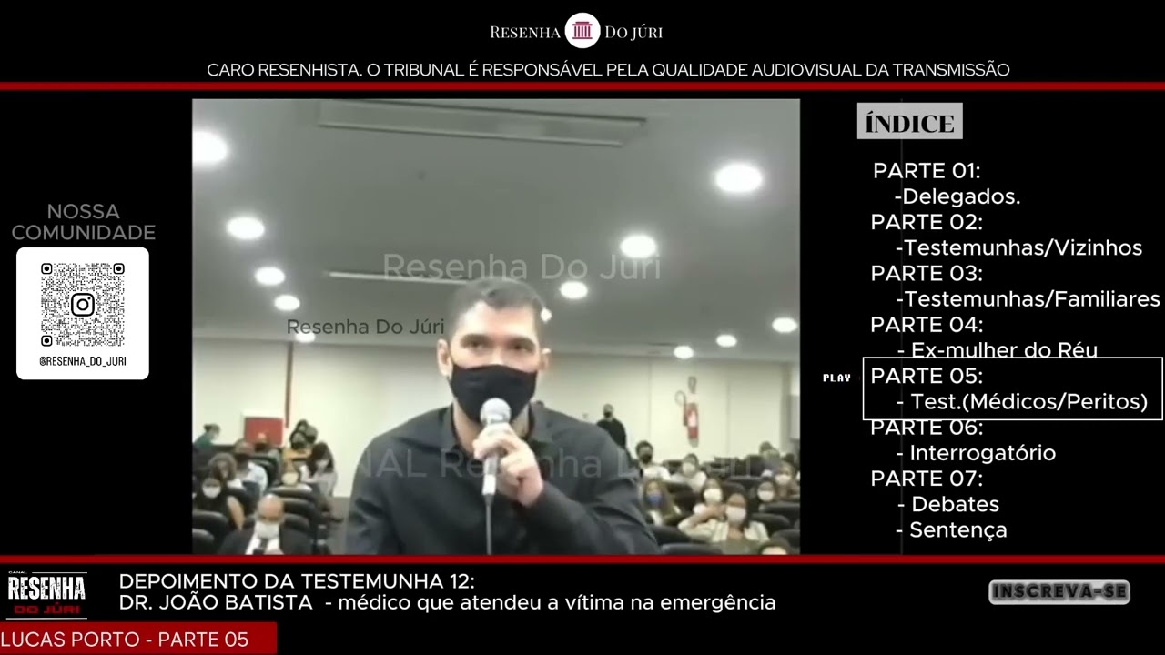 JÚRI COMPLETO | Parte 5 Caso MARIANA COSTA E O CUNHADO LUCAS PORTO  Um desafio ao Processo Penal