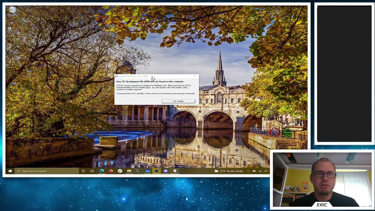 Installing Apache NetBeans when it can't find the JDK