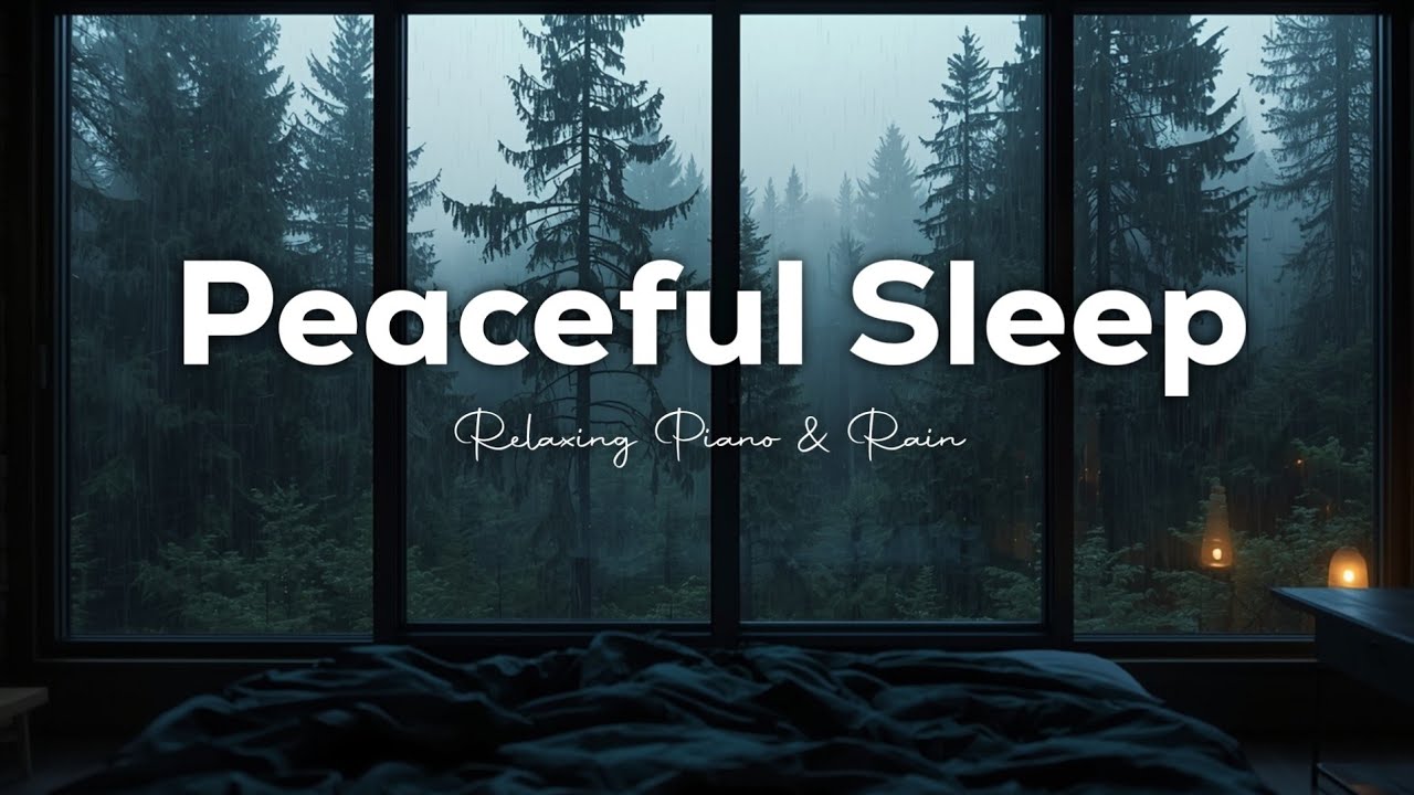 Deep Sleep Piano Music with Rain Sounds for Anxiety Relief and Total Relaxation
