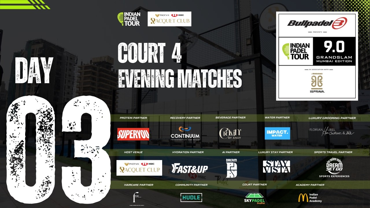 Day 3 | Evening Sesssion | Court 4 | Indian Padel Tournament