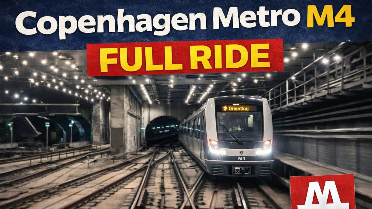 Copenhagen metro M4 line full ride