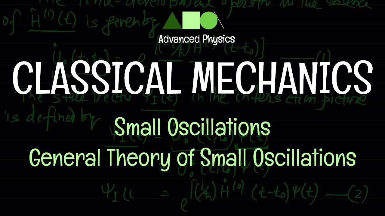 Classical Mechanics - Small Oscillations : General Theory of Small Oscillations