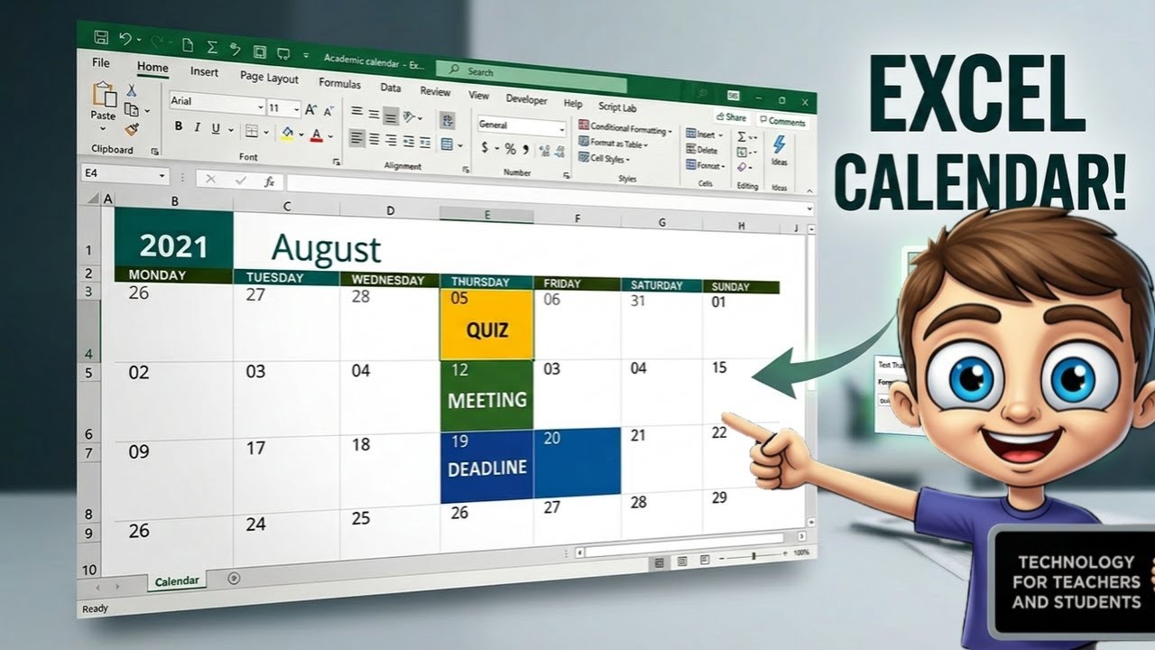 Creating a Calendar in Excel