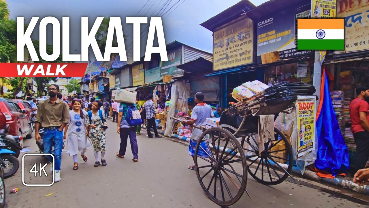 KOLKATA, India WALK 🇮🇳 (4K) - The World's LARGEST Second-Hand Book Market !
