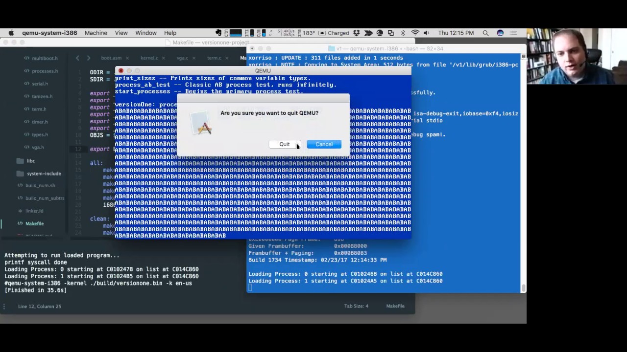 VersionONE -- Hobby Operating System Demonstration