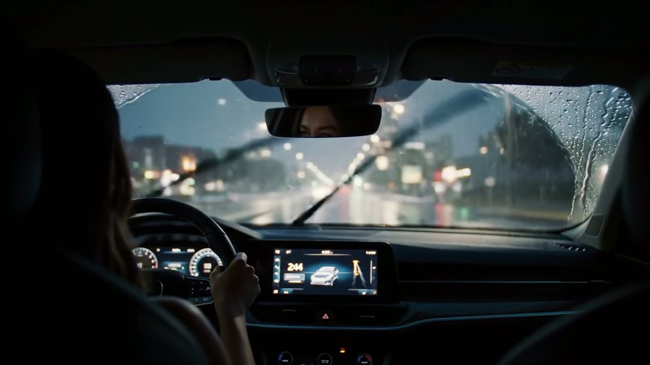 Boring Evening Rain Driving - Dark Screen Heavy Rain for Quick Sleep