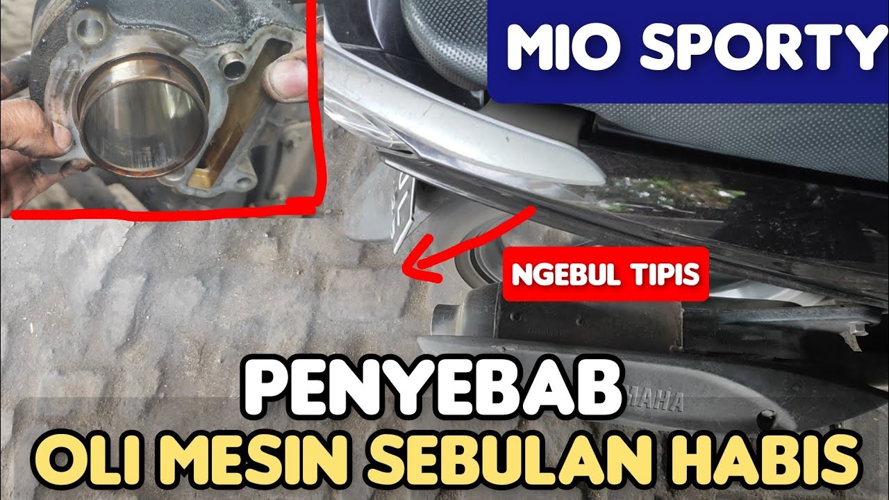 Mio sporty - Oli sering habis & di knalpot ngebul putih..? ini penyebabnya