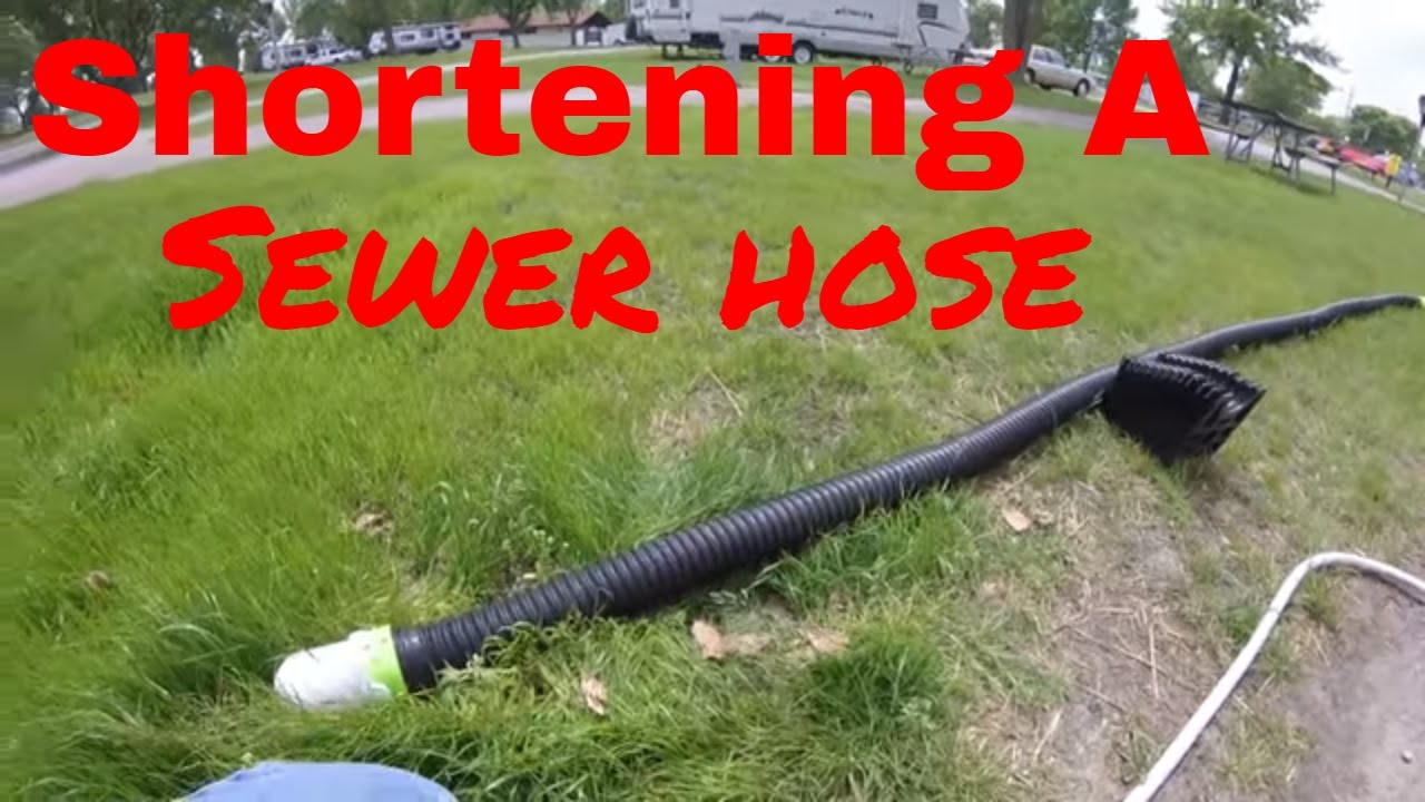 Shortening a sewer hose