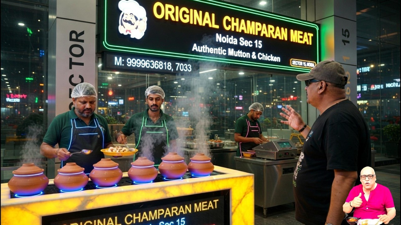 👌NCR Best Champaran Mutton & Chicken Cooked Live Every Day In Open Charcoal.