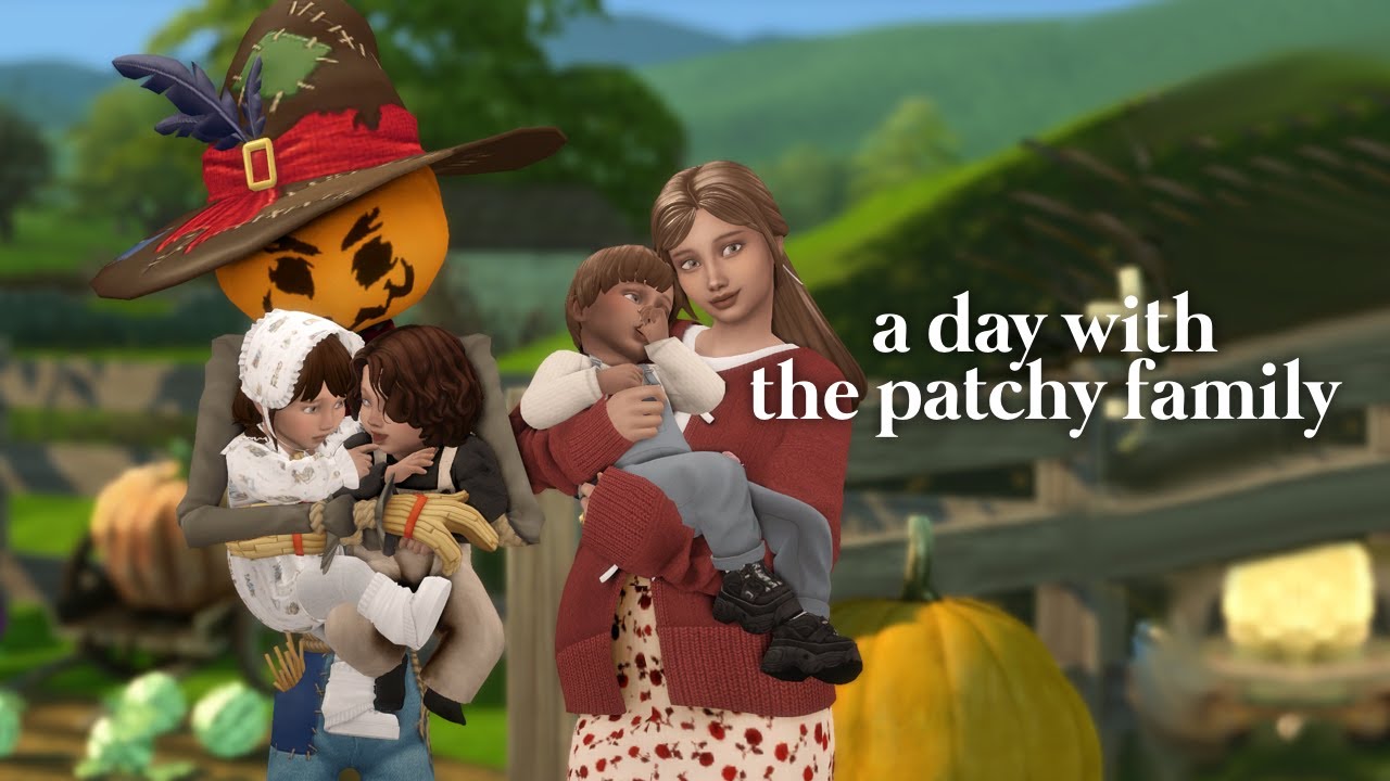 a day in the life of the patchy family | cottage living | the sims 4