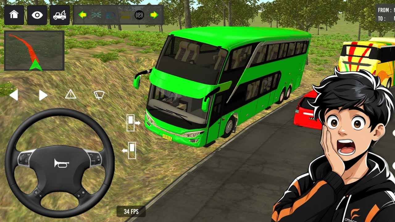 💥Bus Simulator:3D Bus Games:Bus Simulator ll😱 🚌new euro coach ll NEW BUS SIMULATOR INDONESIA  #games