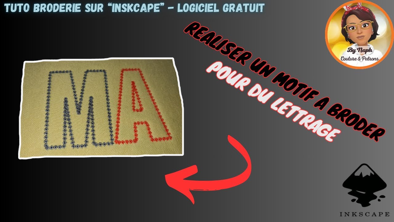 TUTO BRODERIE - REALISER UN MOTIF A BRODER POUR UN LETTRAGE à la Brodeuse sur Inskcape (GRATUIT)