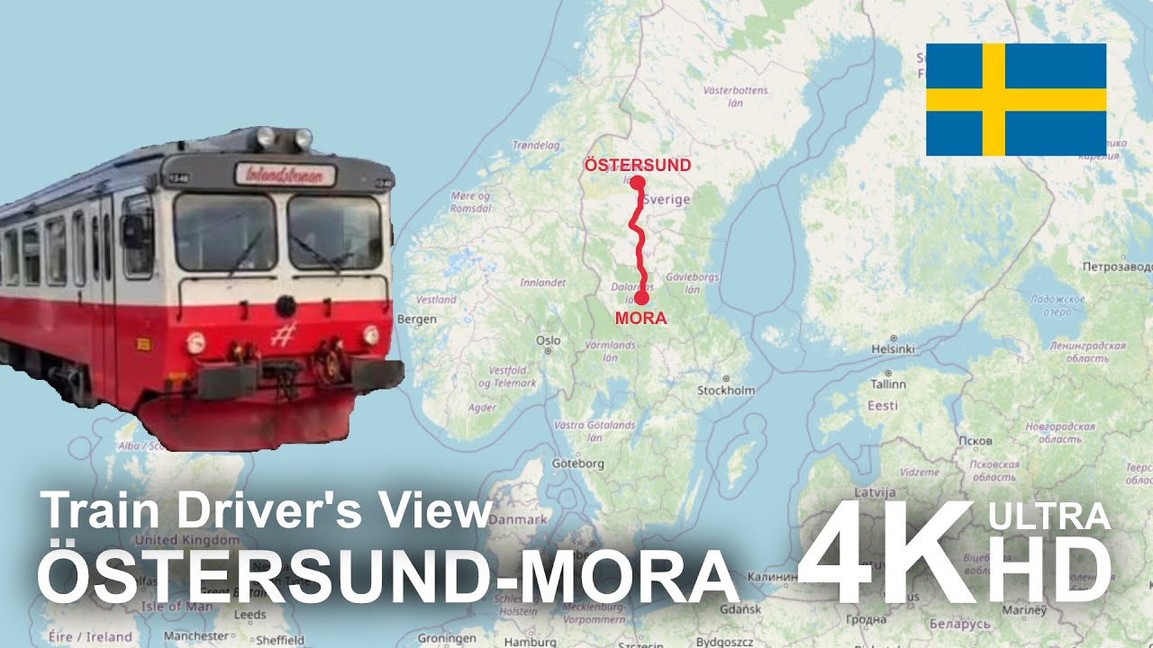 4K CABVIEW: Östersund to Mora (Sweden)