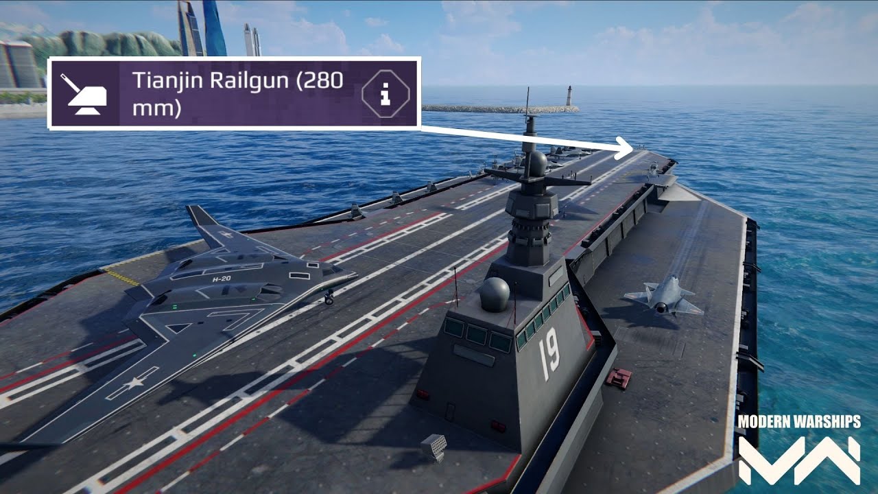 CN Tianjin - First Assault Carrier Vessel Have Railgun Cannon - Modern Warships