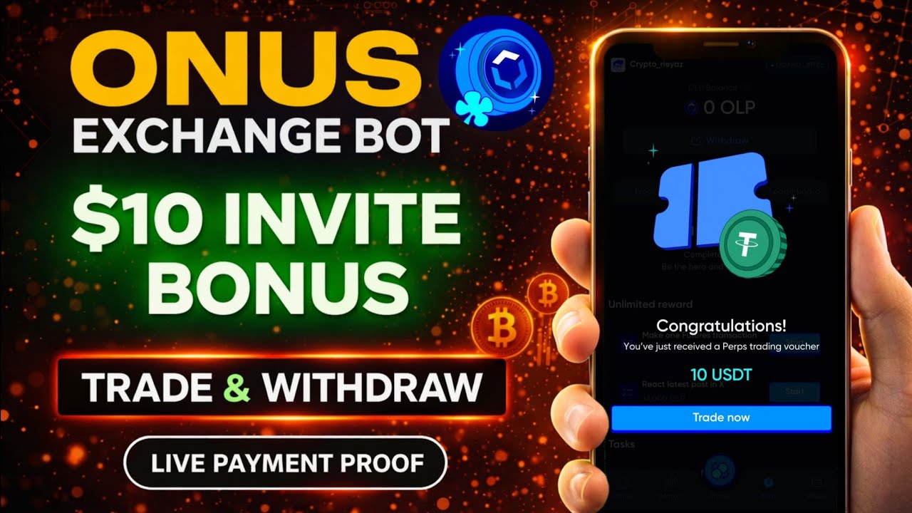 ONUS Exchange Bot Review 🔥 Invite & Earn $10 Bonus | Real Withdrawal Proof | ONUS Telegram Bot