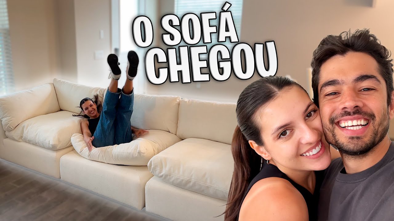 Eu nem acredito que meu sofá dos sonhos chegou