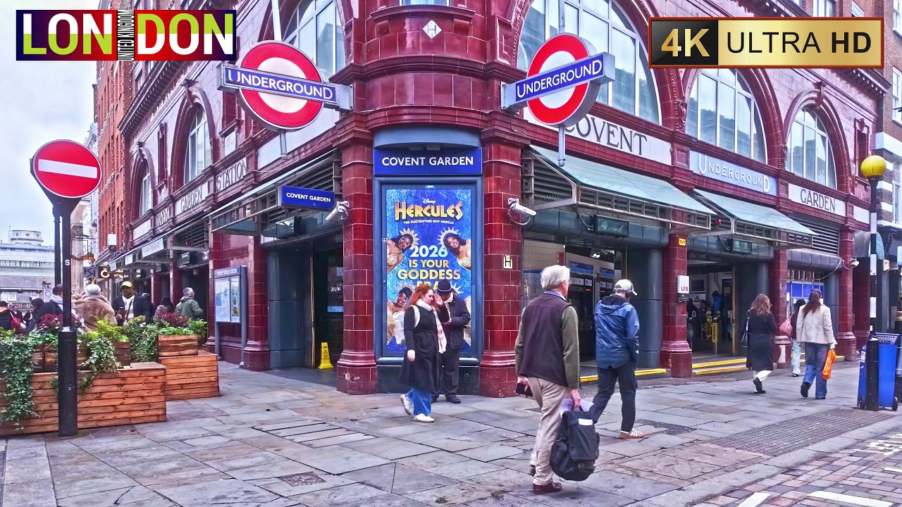 London West End Walk 🇬🇧 | Covent Garden, Leicester Square, Soho | 4K60