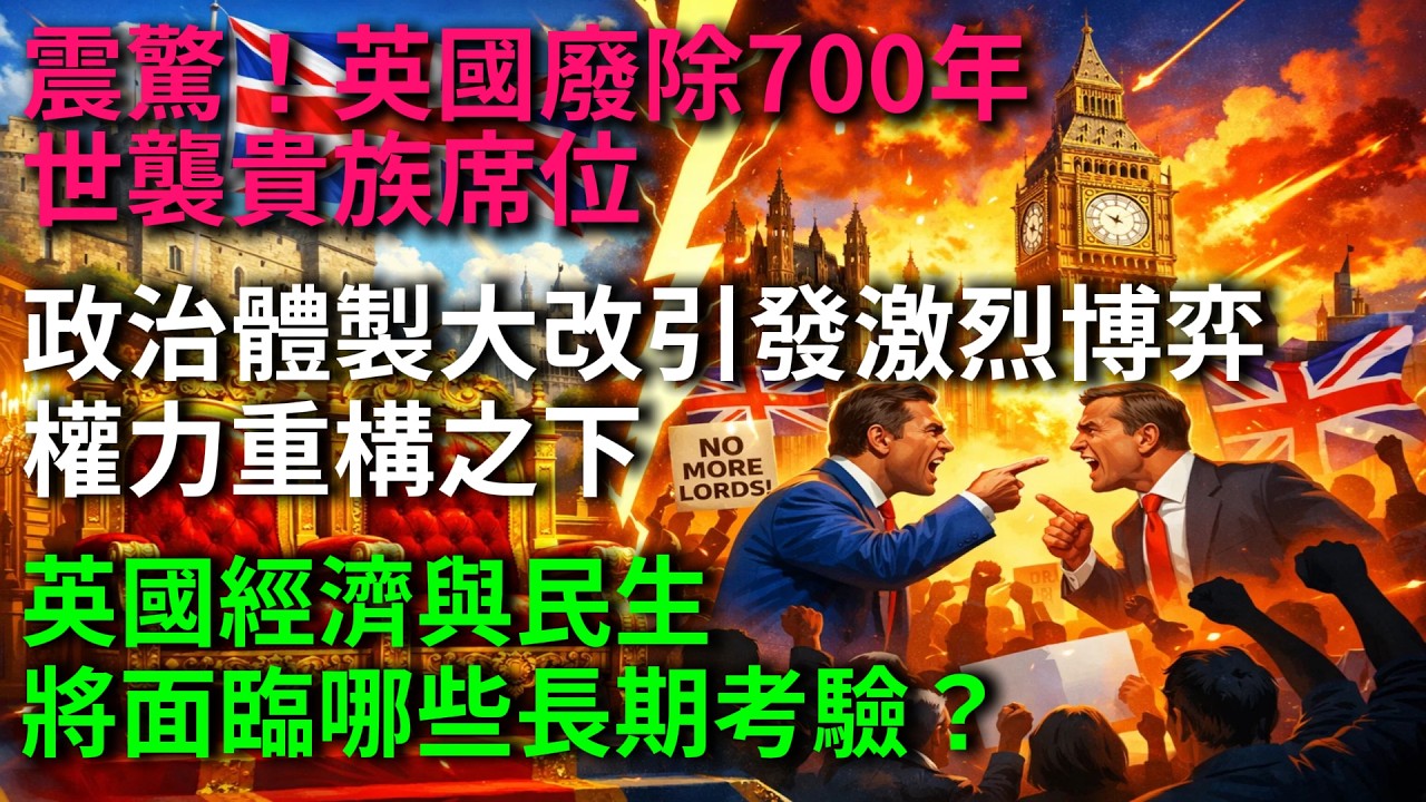 震驚！英國廢除700年世襲貴族席位，政治體製大改引發激烈博弈，權力重構之下，英國經濟與民生將面臨哪些長期考驗？