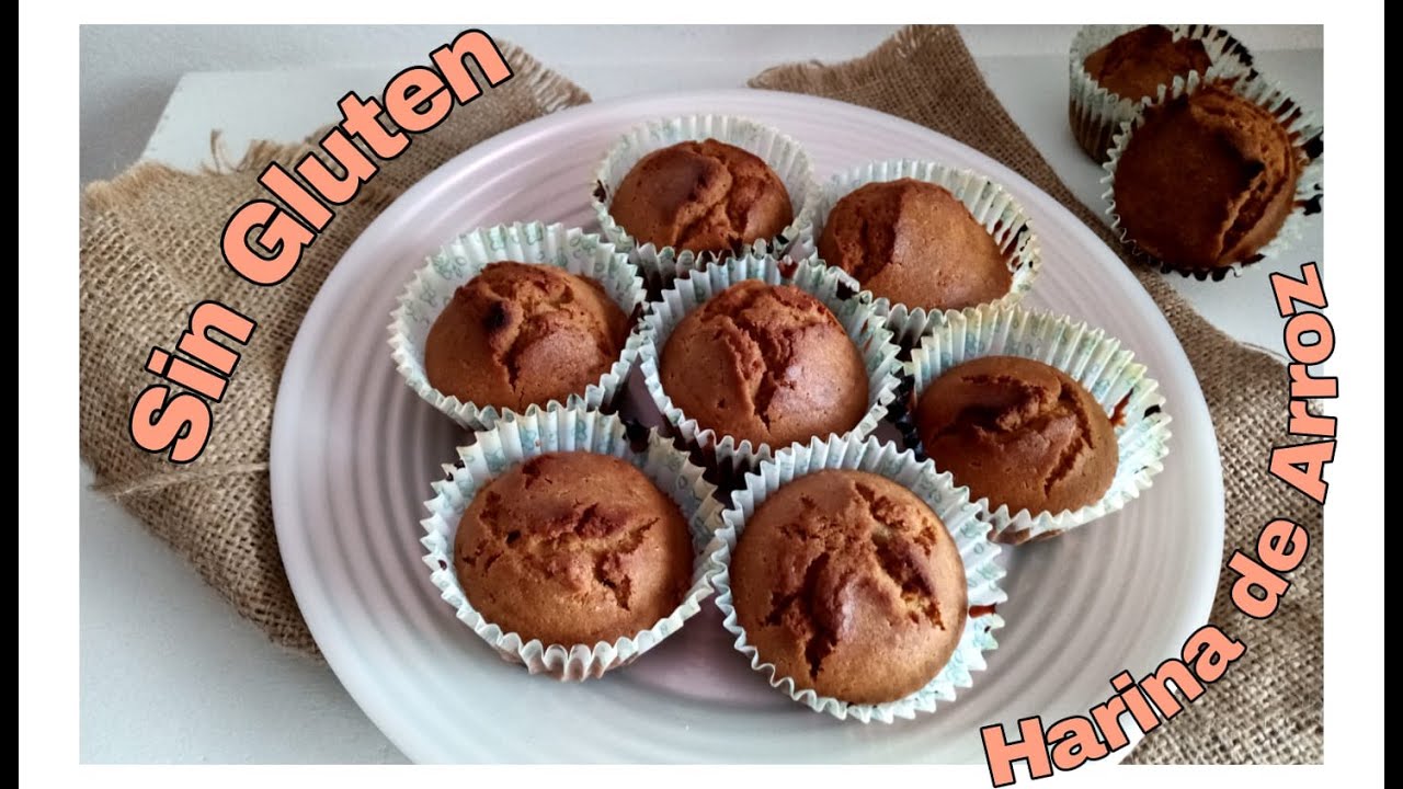 Magdalenas de Harina de arroz SIN GLUTEN /SINTACC Receta facil