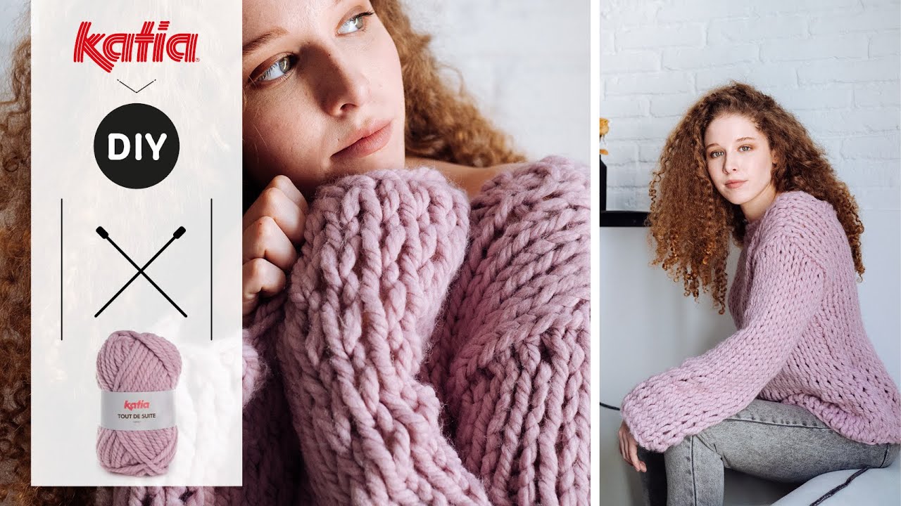 DIY Lana XXL ⭐ Cómo Tejer un Maxi Jersey Fácil con 4 Ovillos | Katia