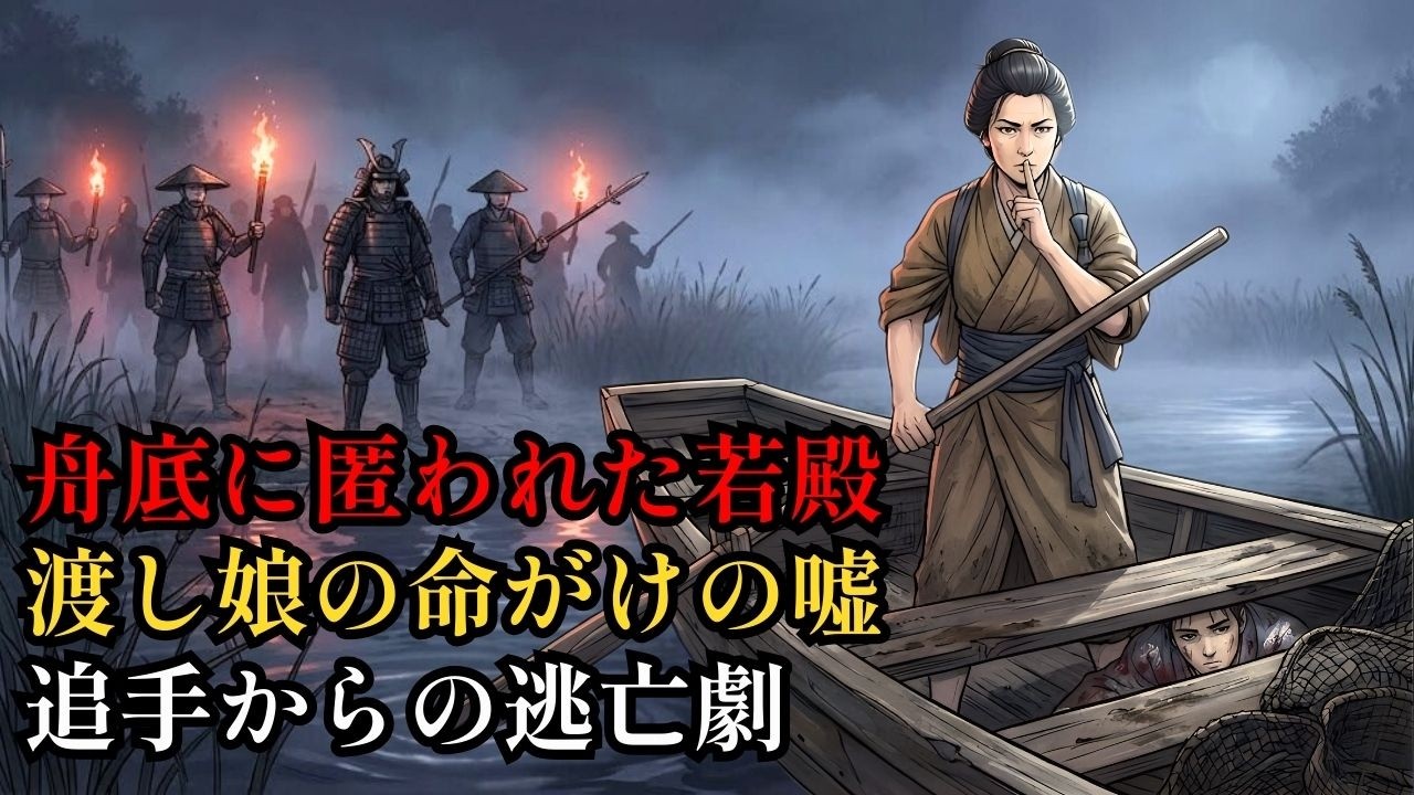 追手から逃げる若殿を朽ちた舟底に匿った渡し娘――やがて幕府の生殺与奪を握る“天下の母”となる【日本昔話風物語】. | 野談 | 伝説 | 昔話 | 説話 | 民話.