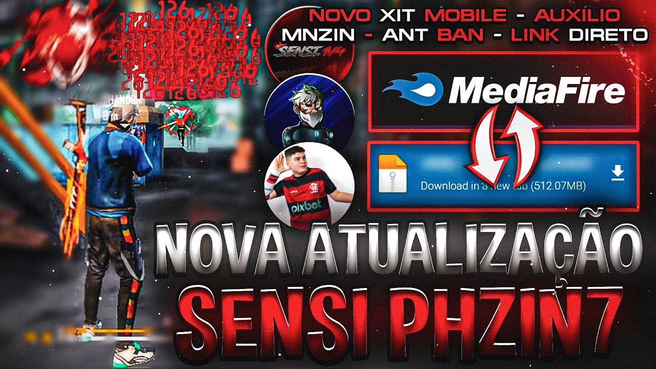 SENSI NOVA ATUALIZA&Ccedil;&Atilde;O! 😈 PACK SENSI PHZIN7 - AUXILIO DE MIRA FREE FIRE - MELHOR SENSIBILIDADE