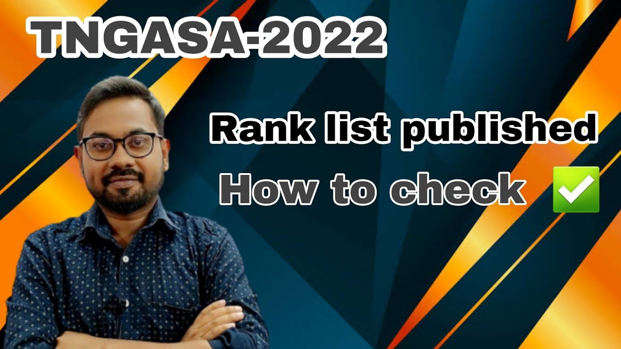 TNGASA-2022| Rank list published | How to check??@vivekmathsscience1013