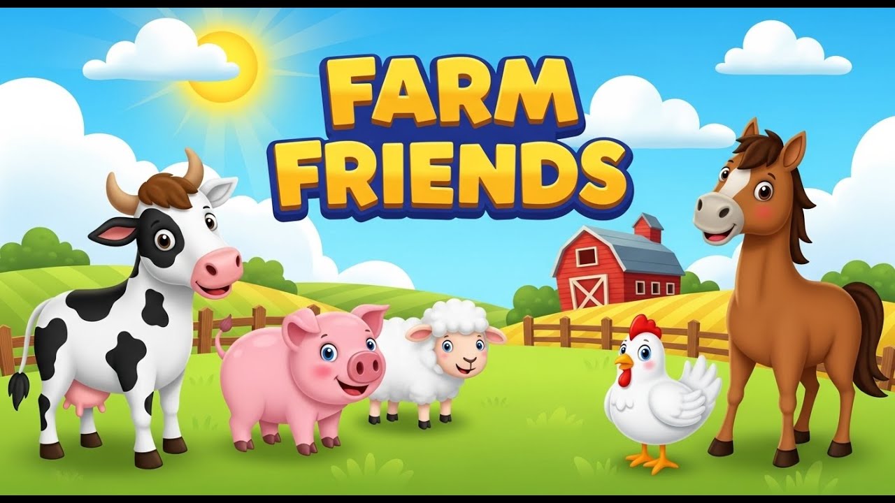 Farm Friends 🐄🐔 | Learn Farm Animals for Kids | Happy Tale & Tune