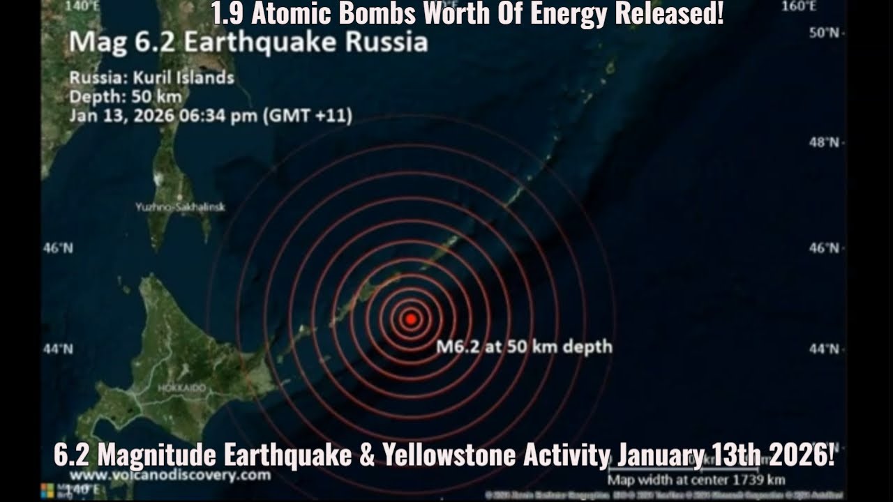 6.2 Magnitude Earthquake & Yellowstone Activity January 13th 2026!