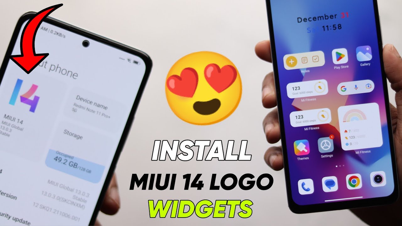 INSTALL MIUI 14 SETTING LOGO & WIDGETS ON MIUI 13 DEVICES ⚡⚡