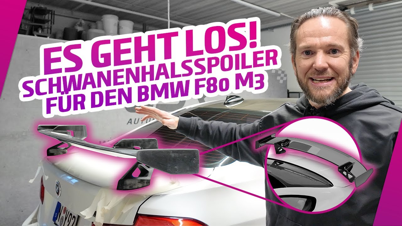 Schwanenhals Spoiler f&uuml;r BMW M3 F80 - Probemontage | CSR-Automotive