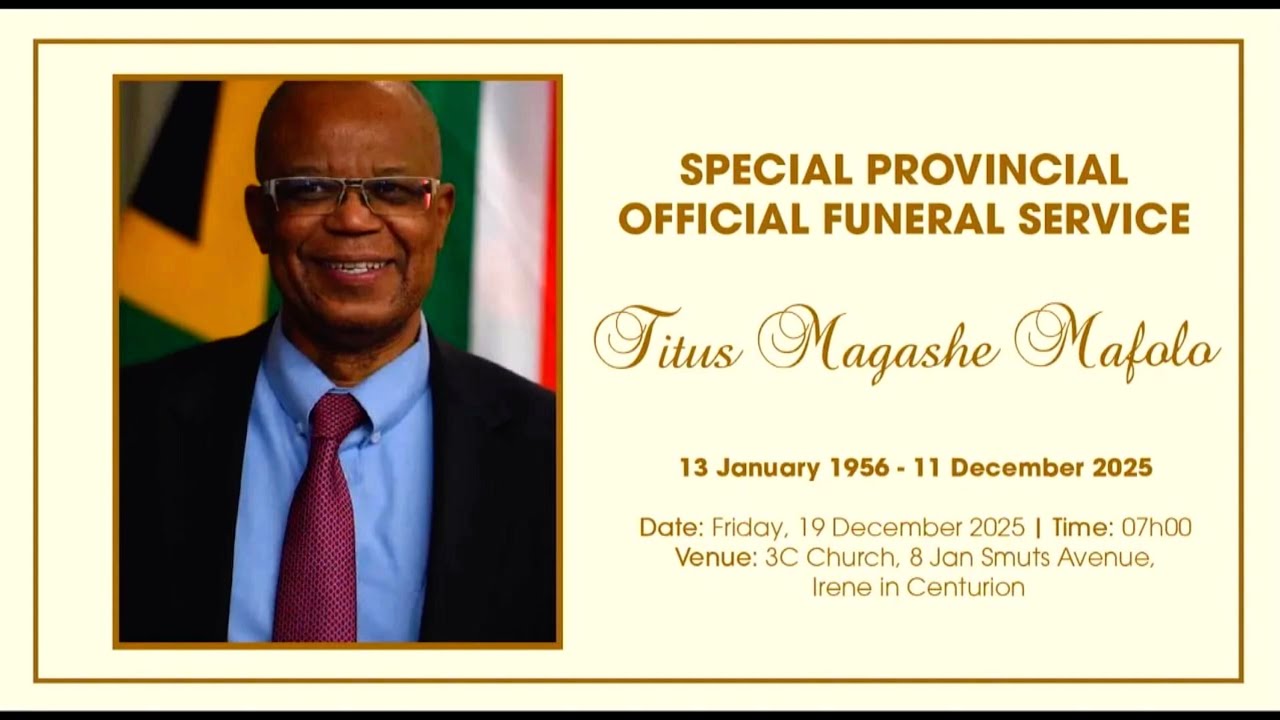 Special Provincial Official Funeral Service of Mr Titus Magashe Mafolo.