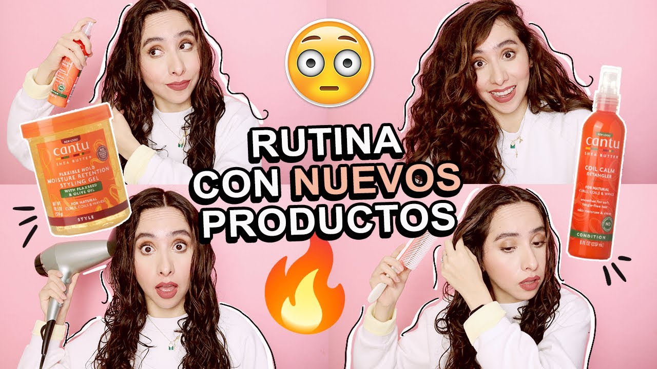 RUTINA RIZOS SIN FRIZZ con NUEVOS PRODUCTOS CANTU 🧡 Gel de linaza y acondicionador sin enjuague