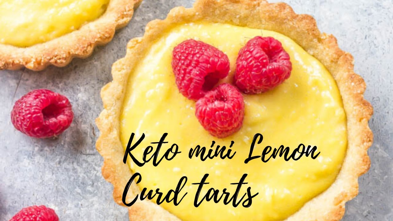 Keto Lemon Curd Tarts with Raspberries