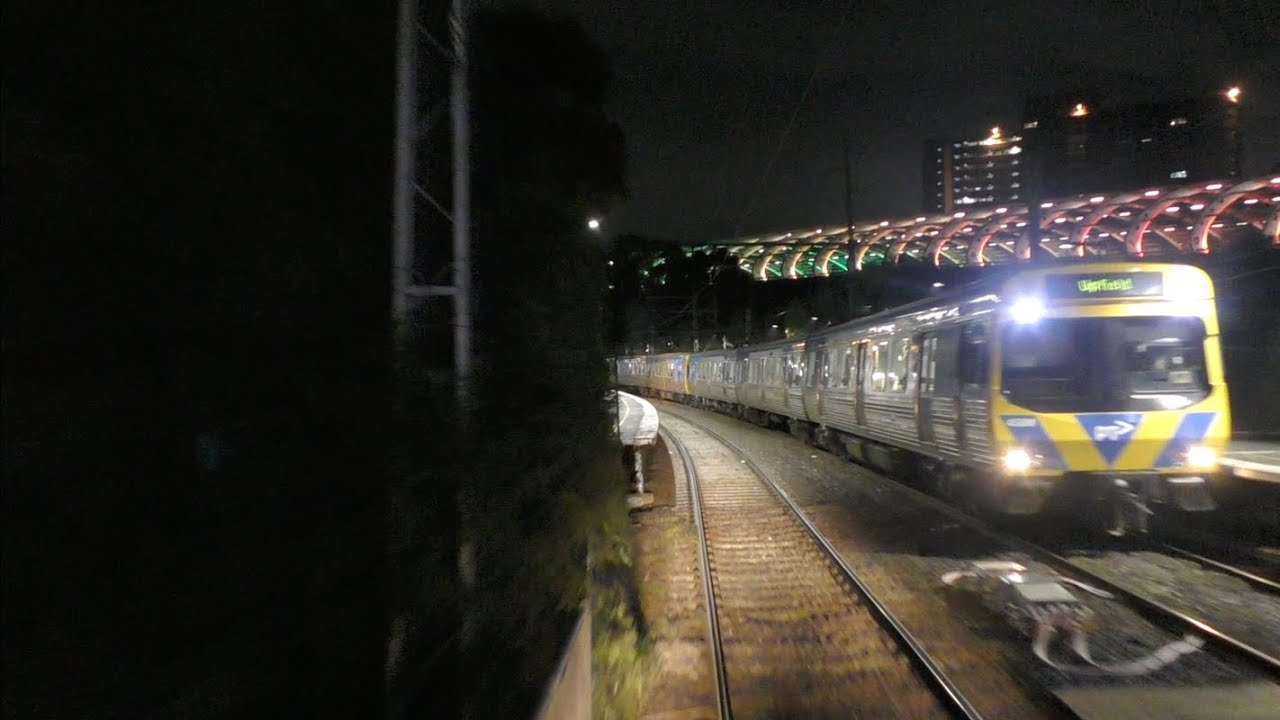 Driver's Night View Upfield to North Melbourne