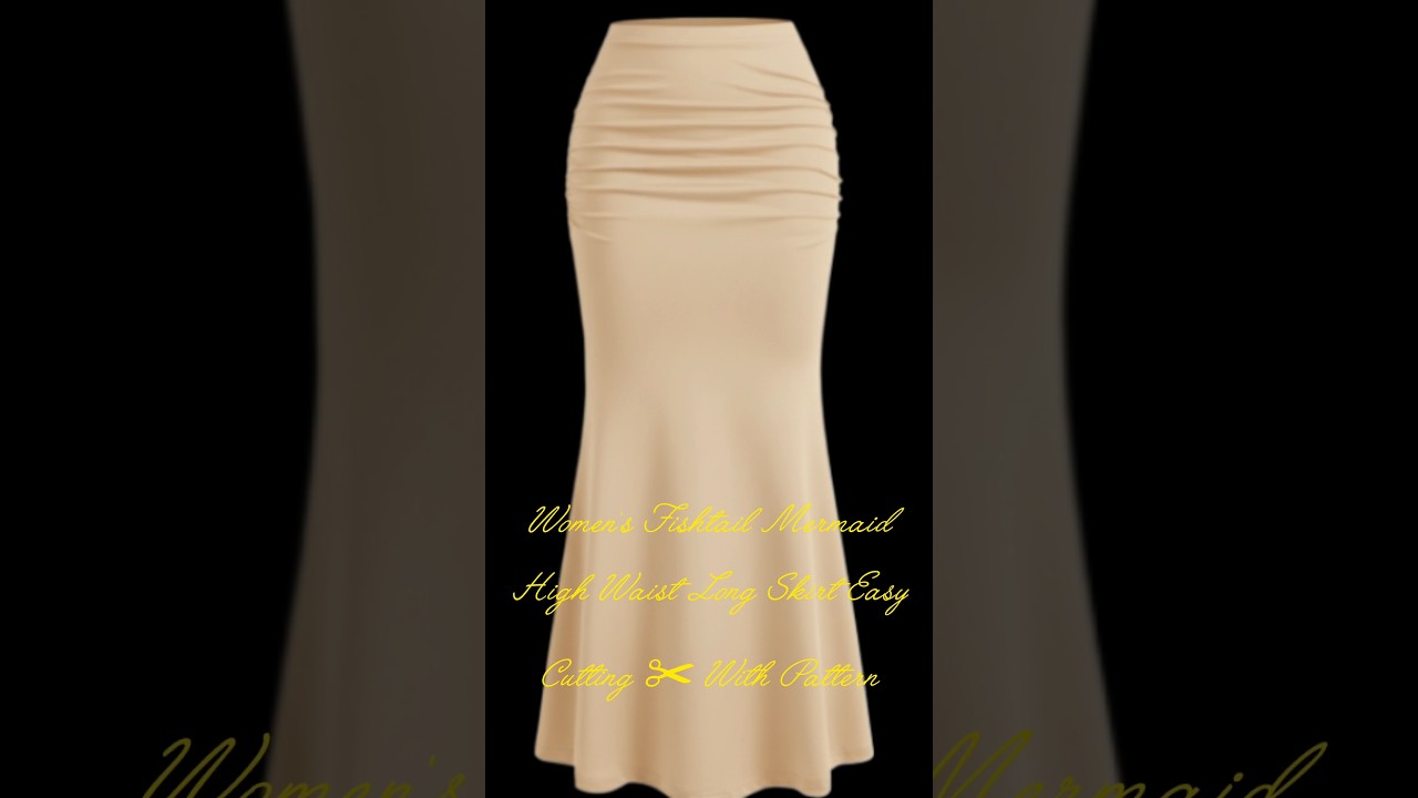 Women's Fishtail Mermaid High Waist Long Skirt ✂ #viralshort #shorts #skirt #fashion #ytshorts