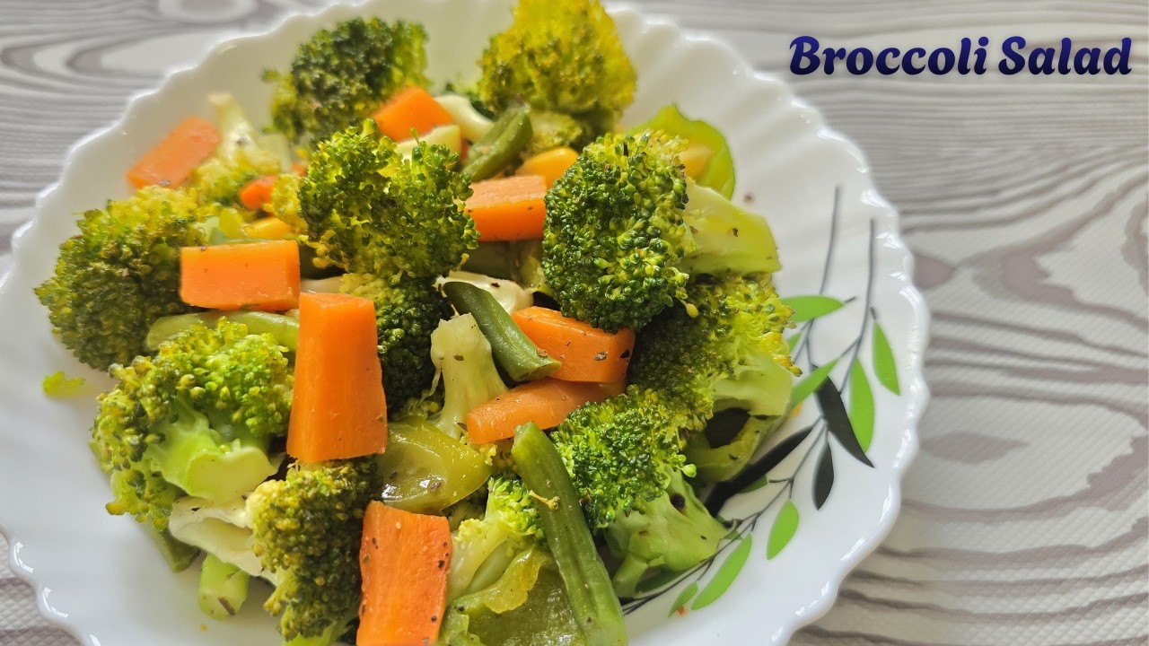 Healthy Crunchy Broccoli Salad🥦🌿| Fresh & Flavorful | Weight Loss Salad | 5 Minute Recipe