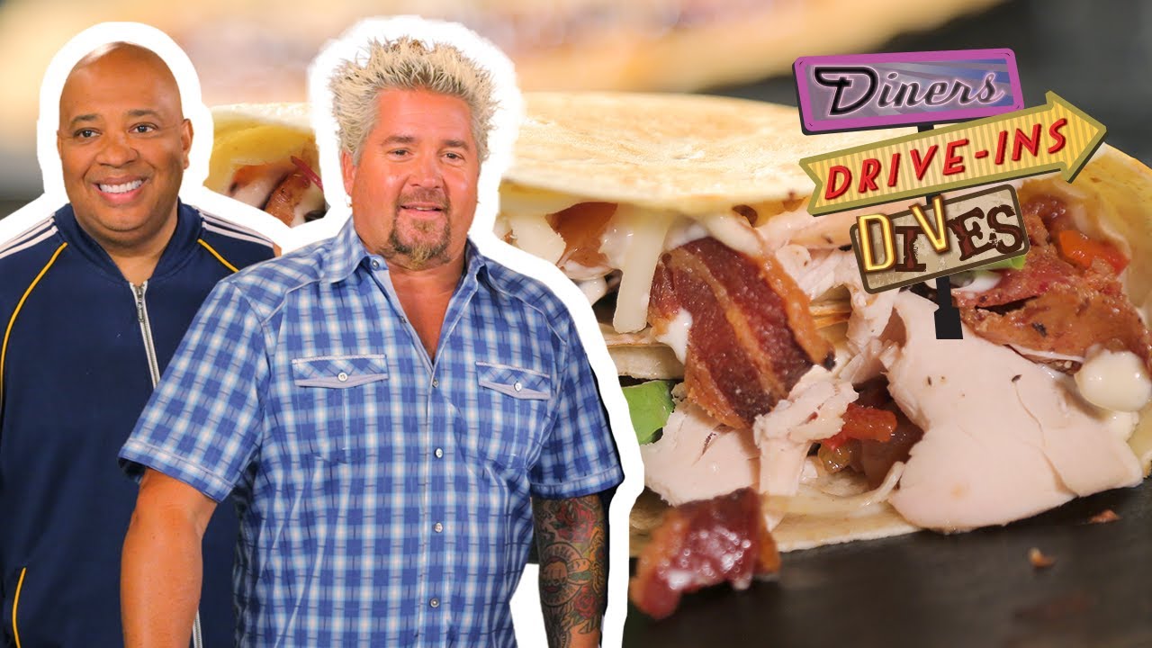 Guy Fieri & Rev Run Go IN on Crêpes in New Jersey | Diners, Drive-Ins and Dives | Food Network