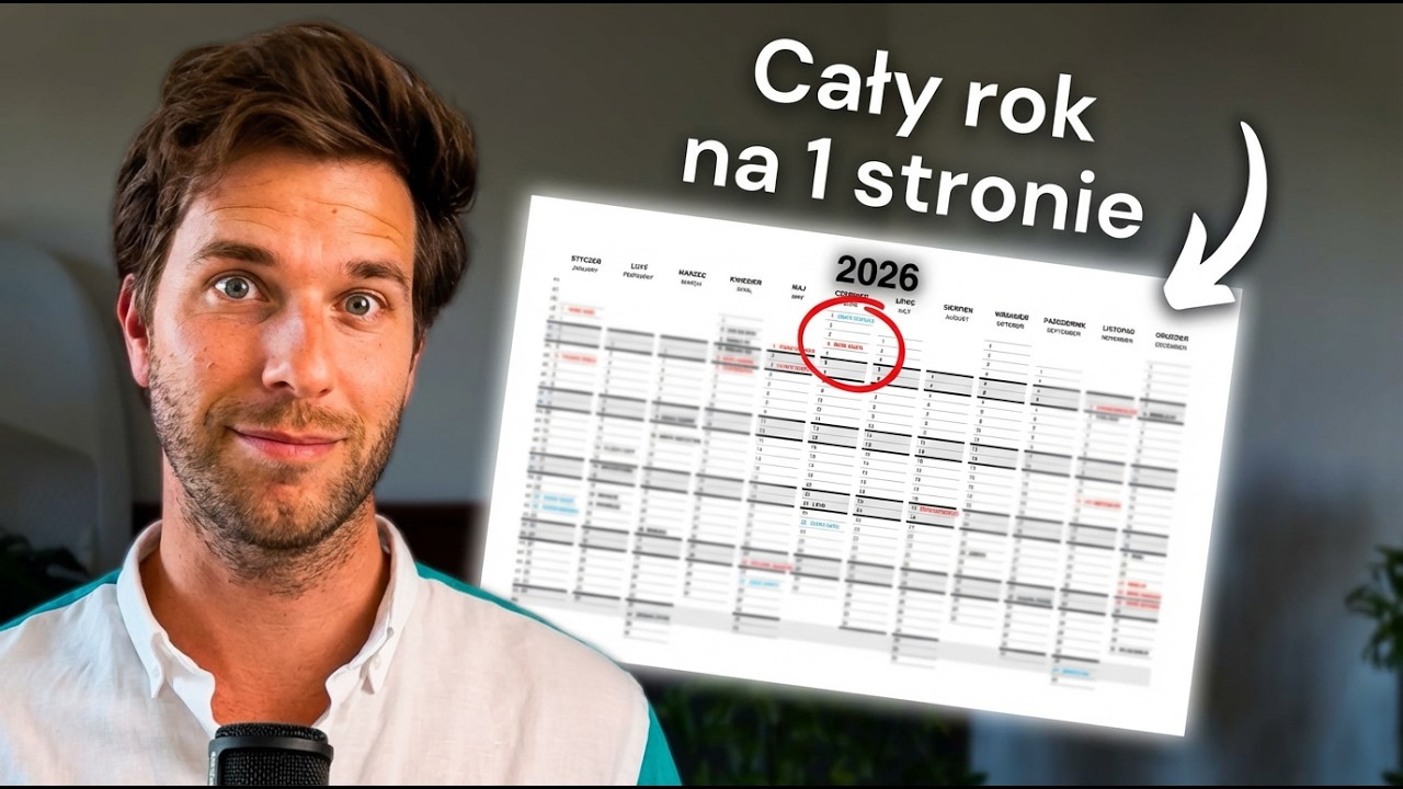 Mapa całego roku na 1 stronie! Ten kalendarz pozwoli Ci odzyskać kontrolę nad życiem.