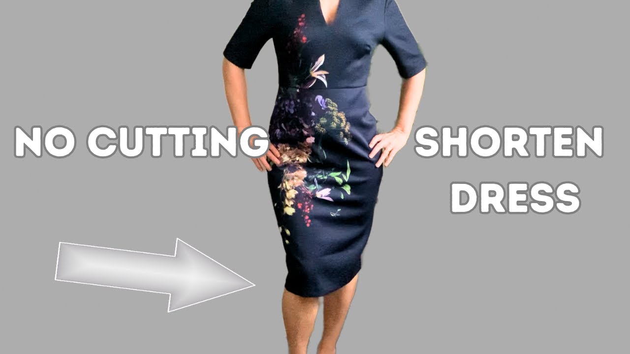 How to hem long dress yourself without cutting the hem - clever sewing hacks!