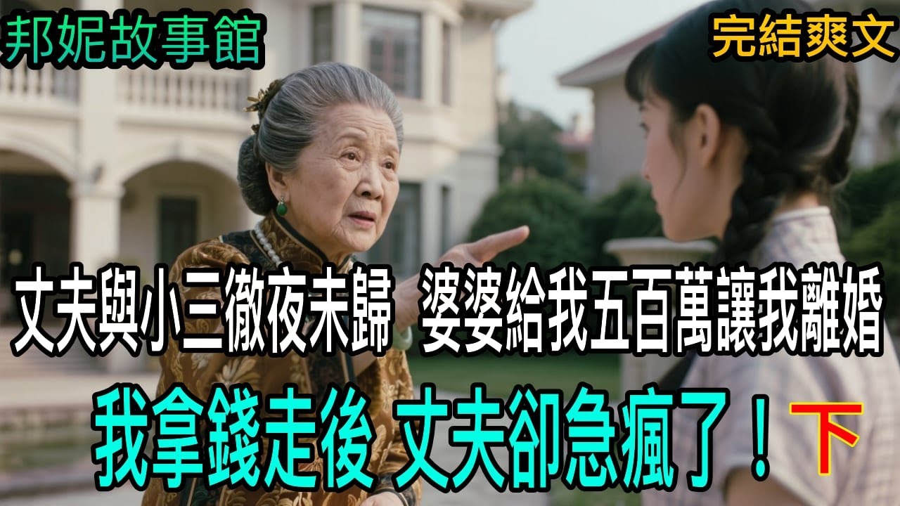 【完結好文 下】丈夫與白月光連夜未歸 ，婆婆給我500萬讓我離婚，我拿錢走後，丈夫卻急瘋了！