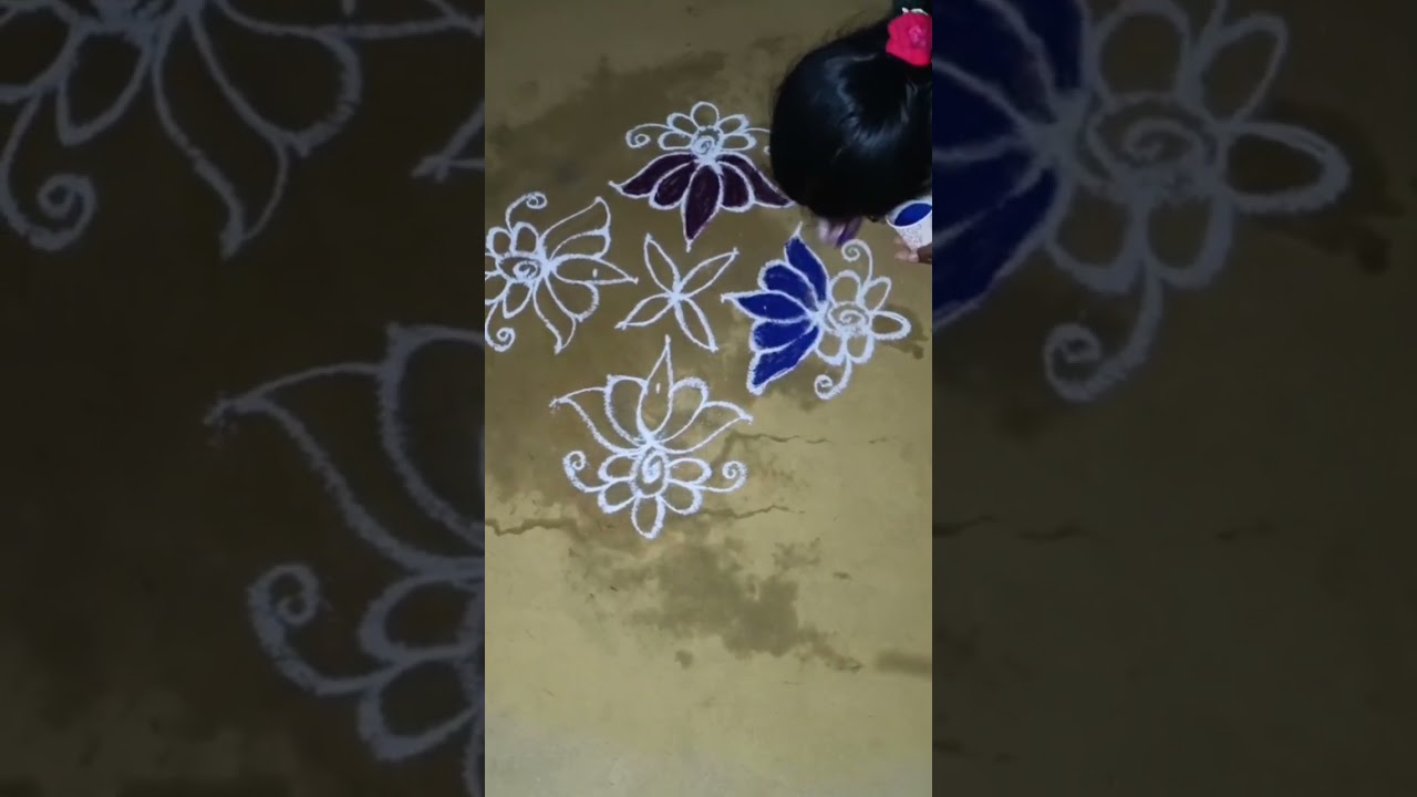 7*1 dot super & simple kolam🌺❤✨#superkolam #easykolam #simplekolam 